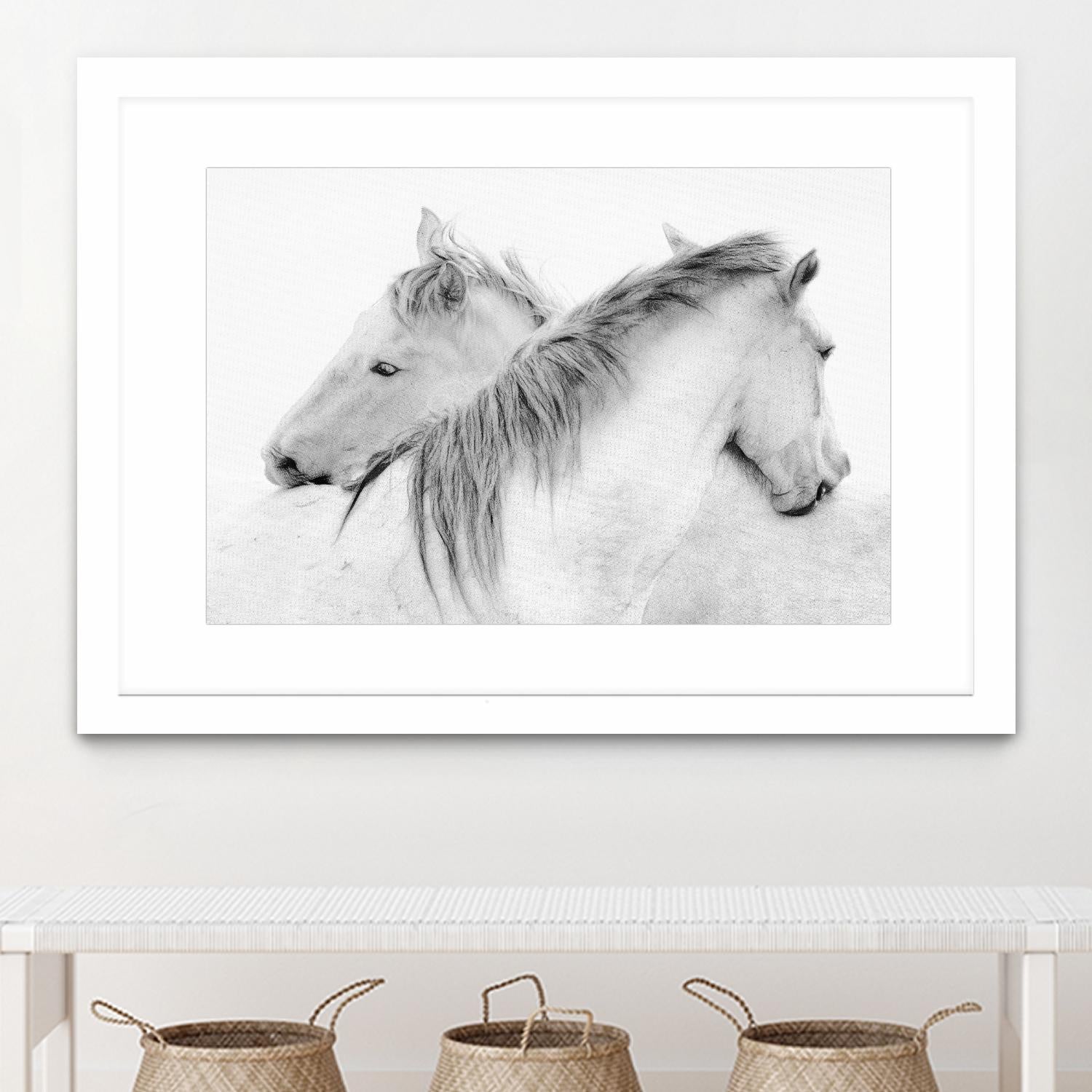 Stas - Horses by 1X on GIANT ART - white photo art