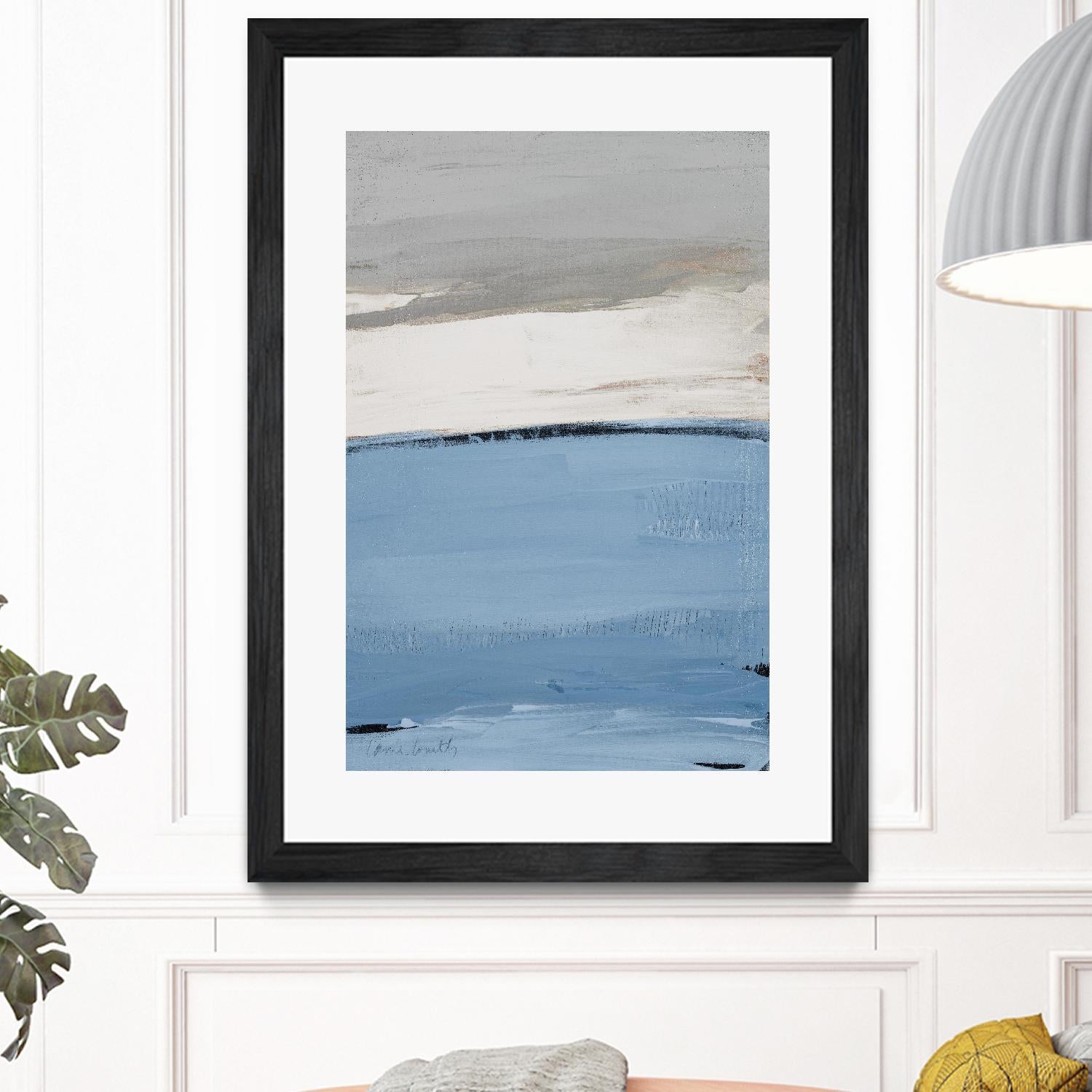 Blue Flatlands I by Lanie Loreth on GIANT ART - beige abstract