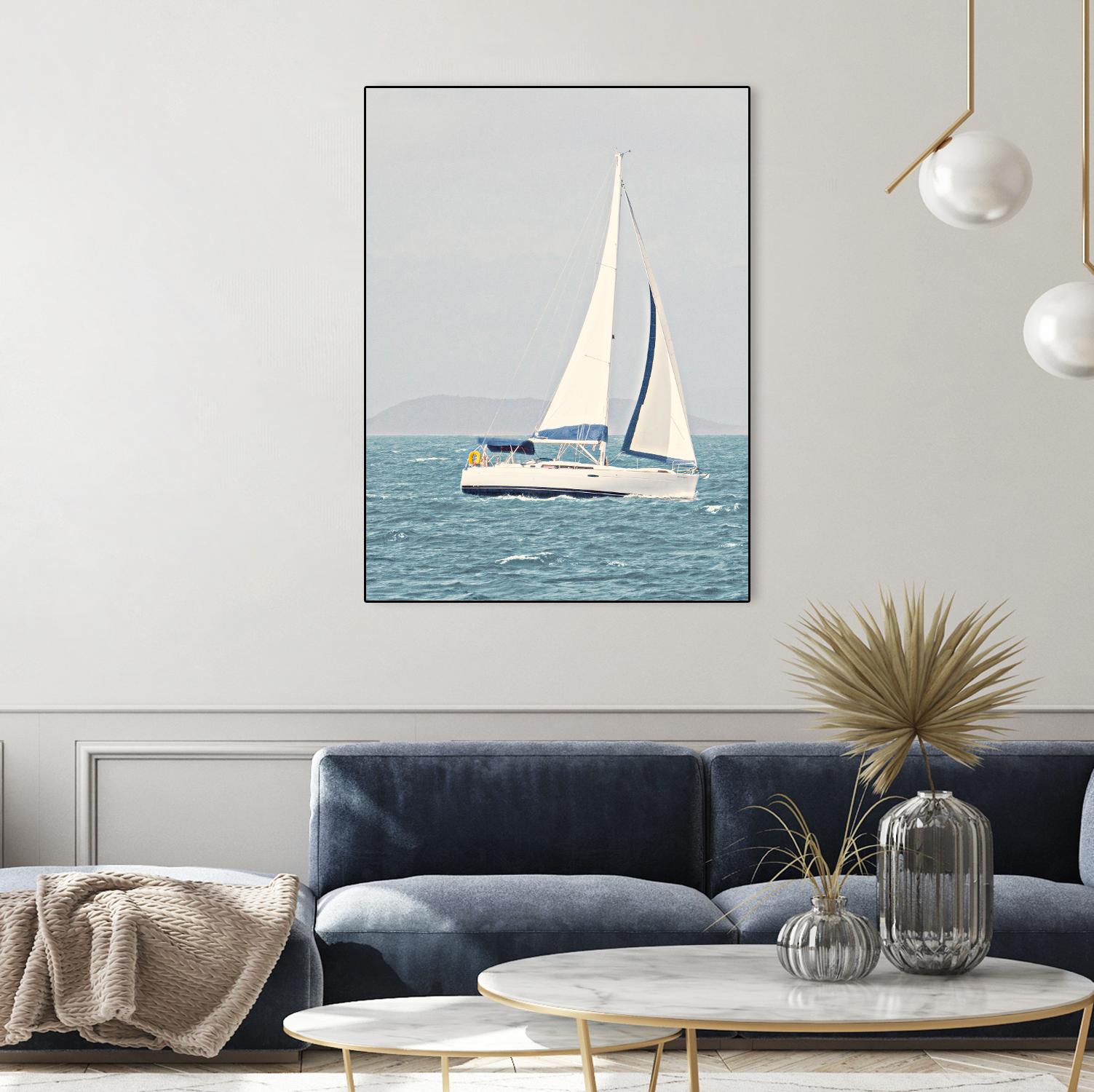 Sailing The Ocean by Kathy Mansfield on GIANT ART - coastal