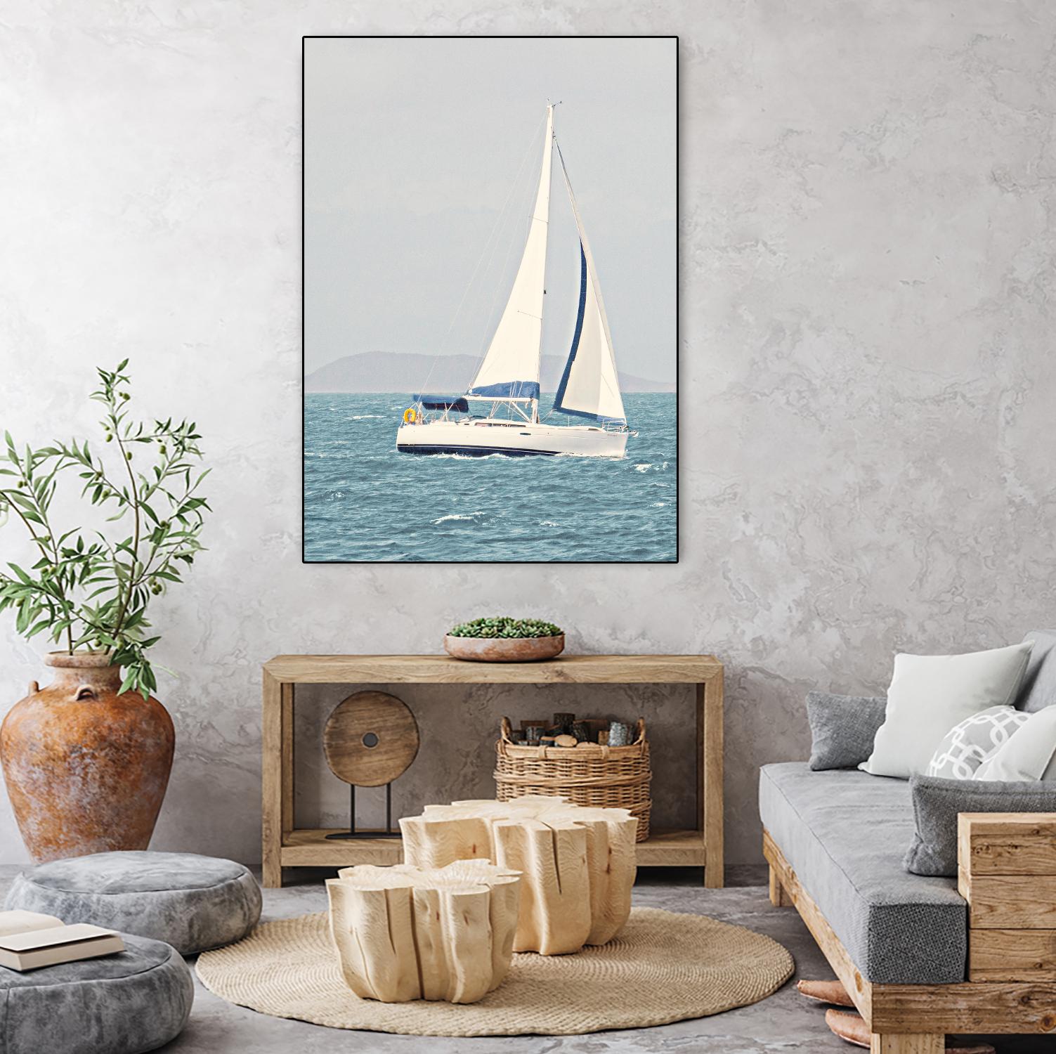 Sailing The Ocean by Kathy Mansfield on GIANT ART - coastal