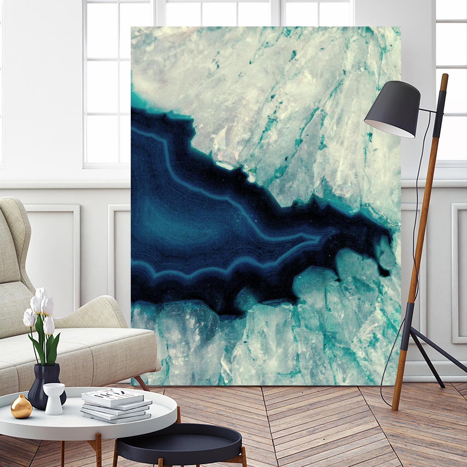 Up Close Blue Mineral II by Susan Bryant on GIANT ART - abstract