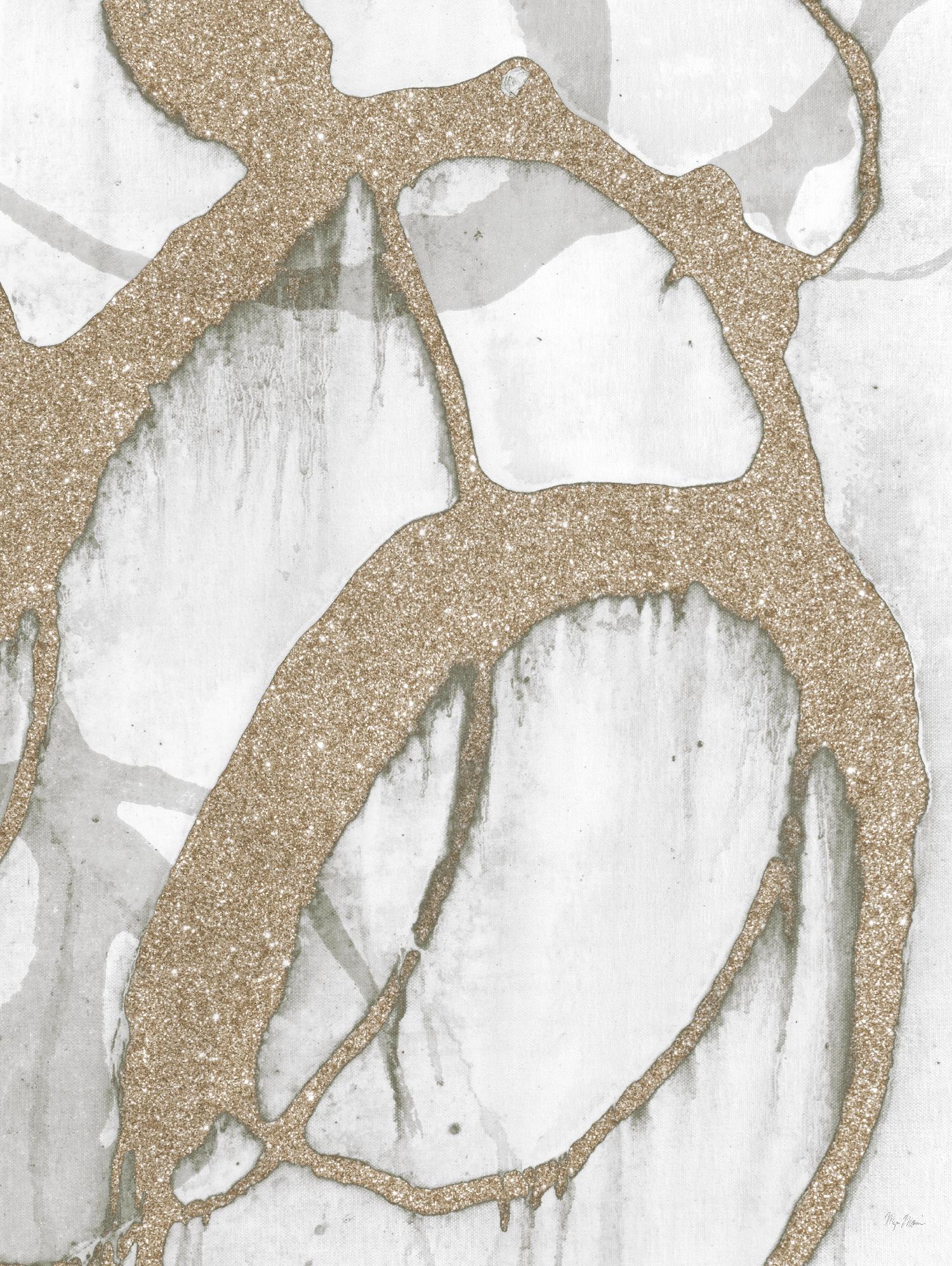 Gold Sparkle Strokes II by Megan Morris on GIANT ART - abstract