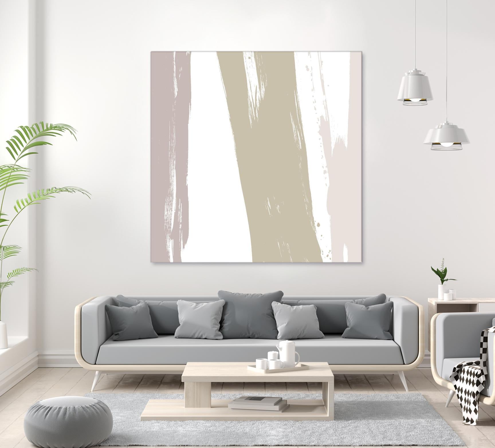 Gray Strokes I by Megan Morris on GIANT ART - abstract