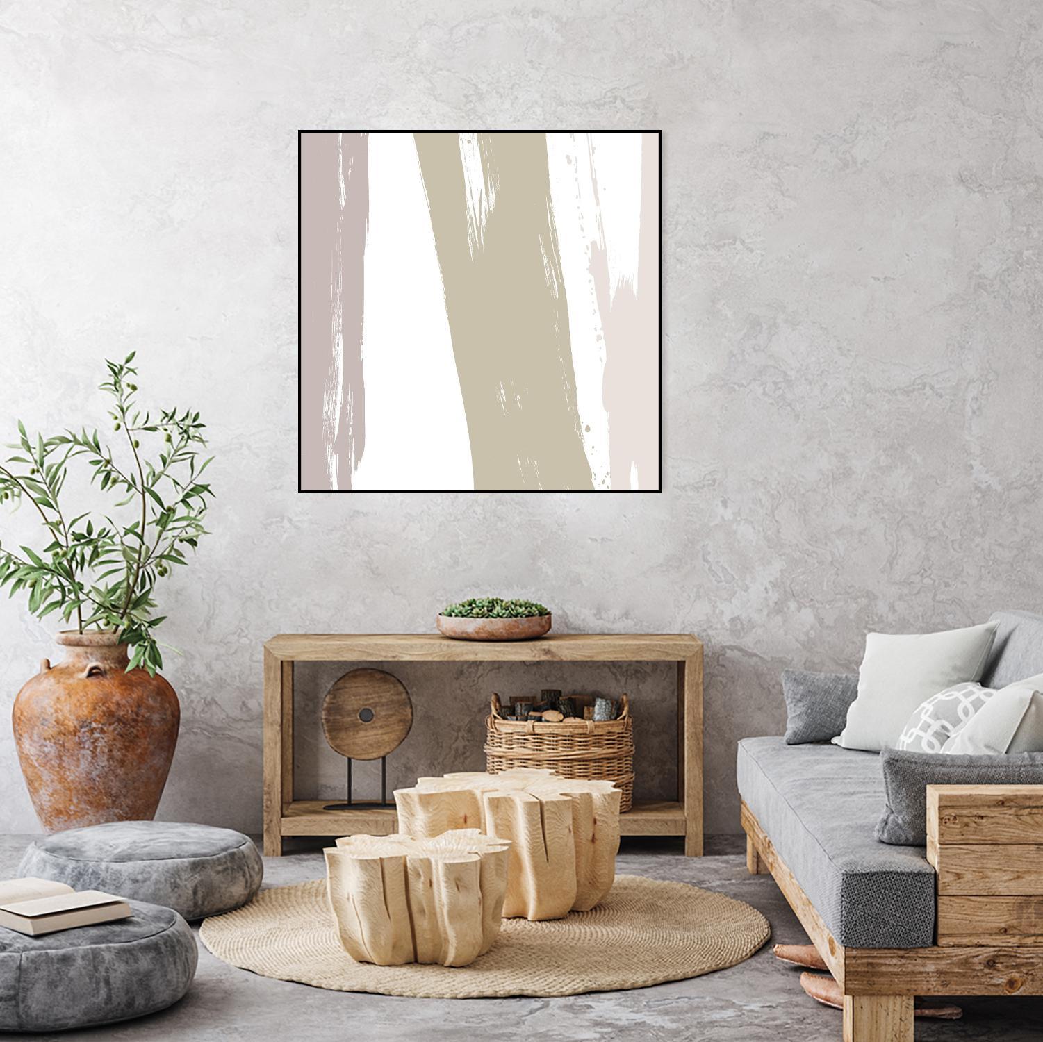 Gray Strokes I by Megan Morris on GIANT ART - abstract