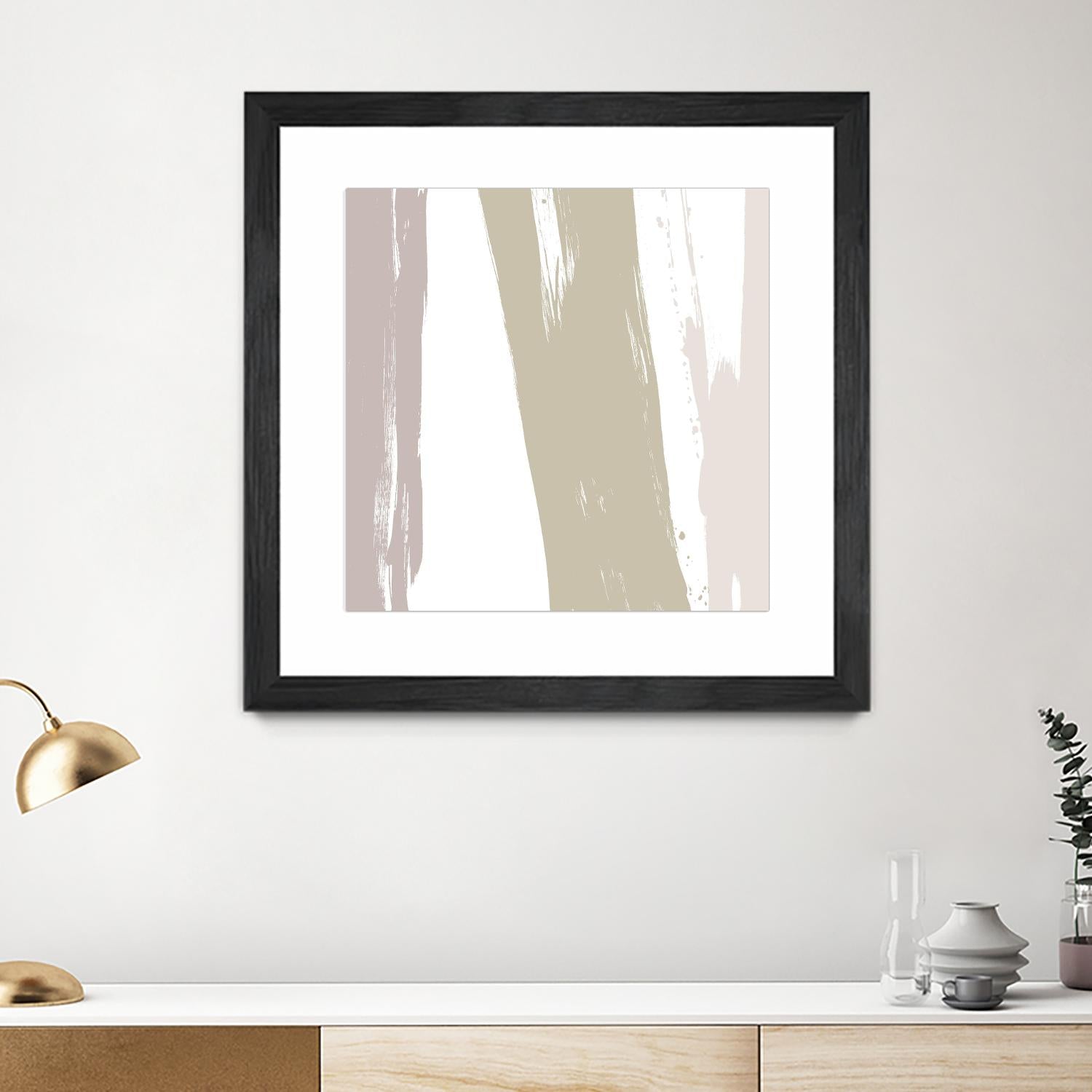 Gray Strokes I by Megan Morris on GIANT ART - abstract