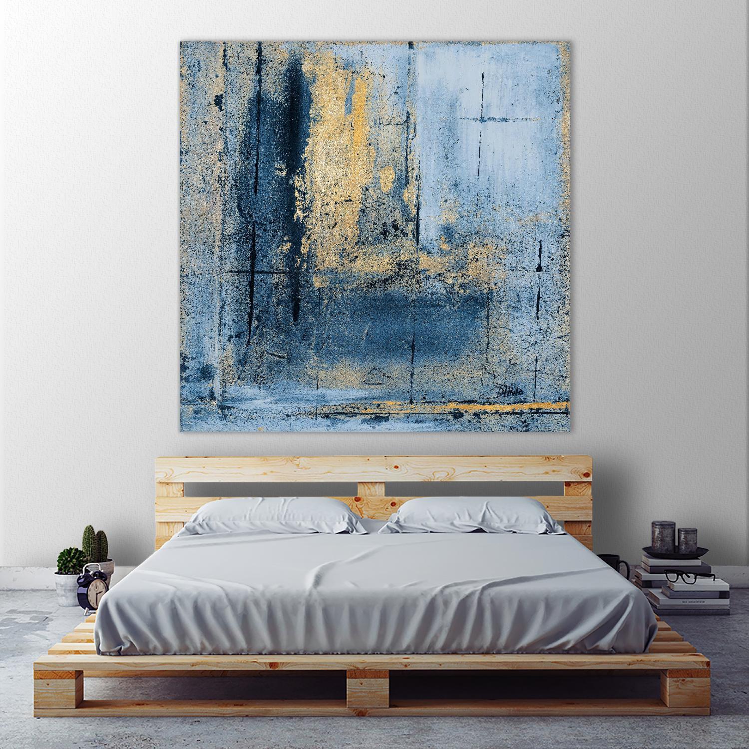 Golden Blues I by Patricia Pinto on GIANT ART - abstract
