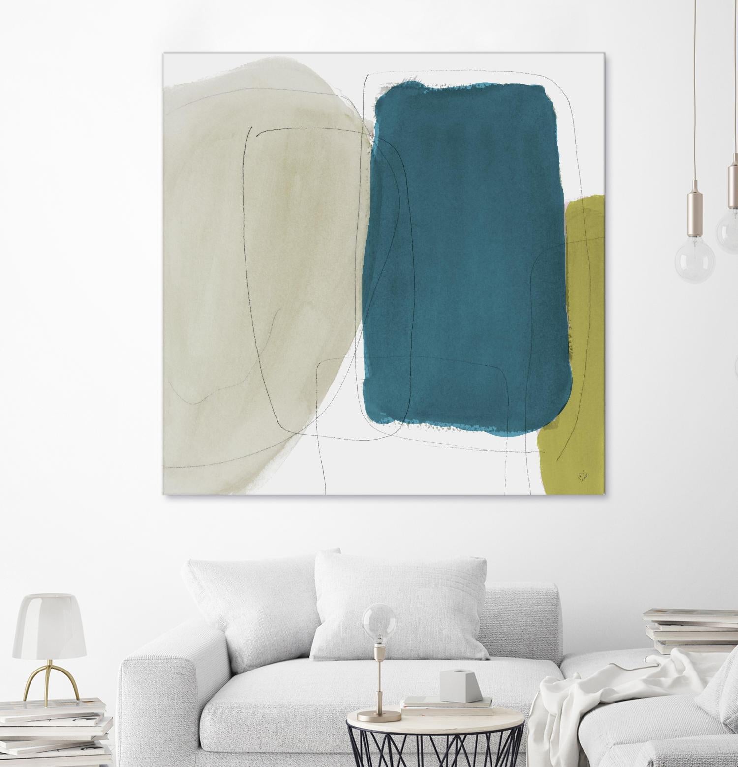 Beige And Navy Abstract by Lanie Loreth on GIANT ART - abstract