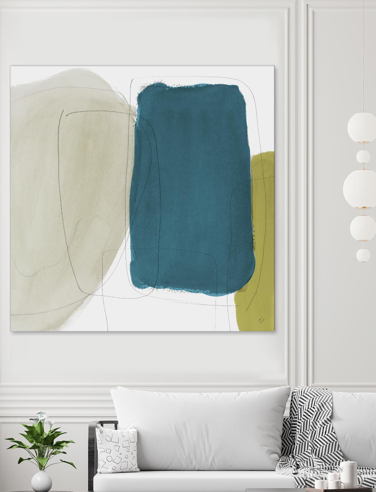 Beige And Navy Abstract by Lanie Loreth on GIANT ART - abstract