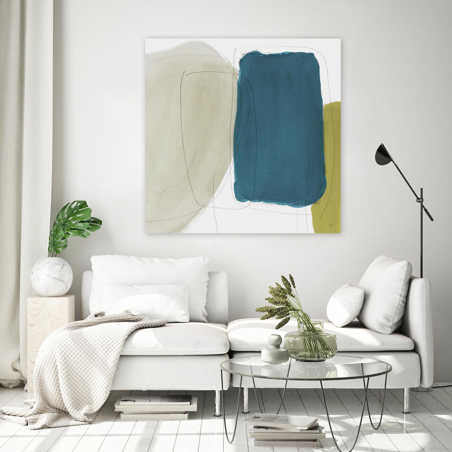 Beige And Navy Abstract by Lanie Loreth on GIANT ART - abstract