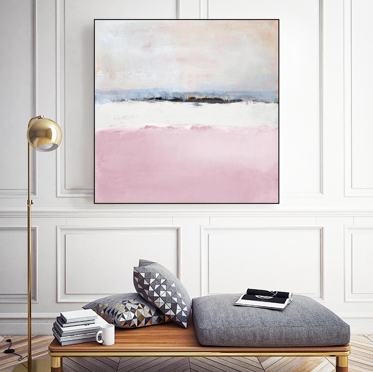 Pink Sea Abstract by Lanie Loreth on GIANT ART - pink abstract costal