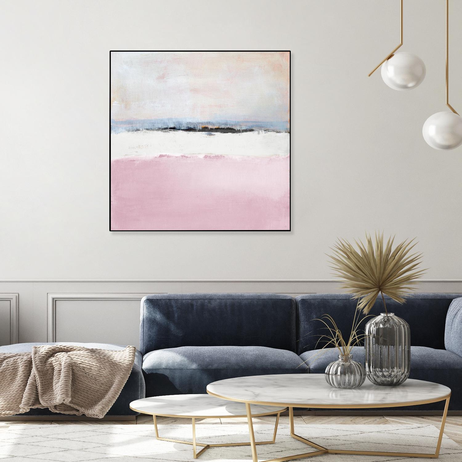 Pink Sea Abstract by Lanie Loreth on GIANT ART - pink abstract costal