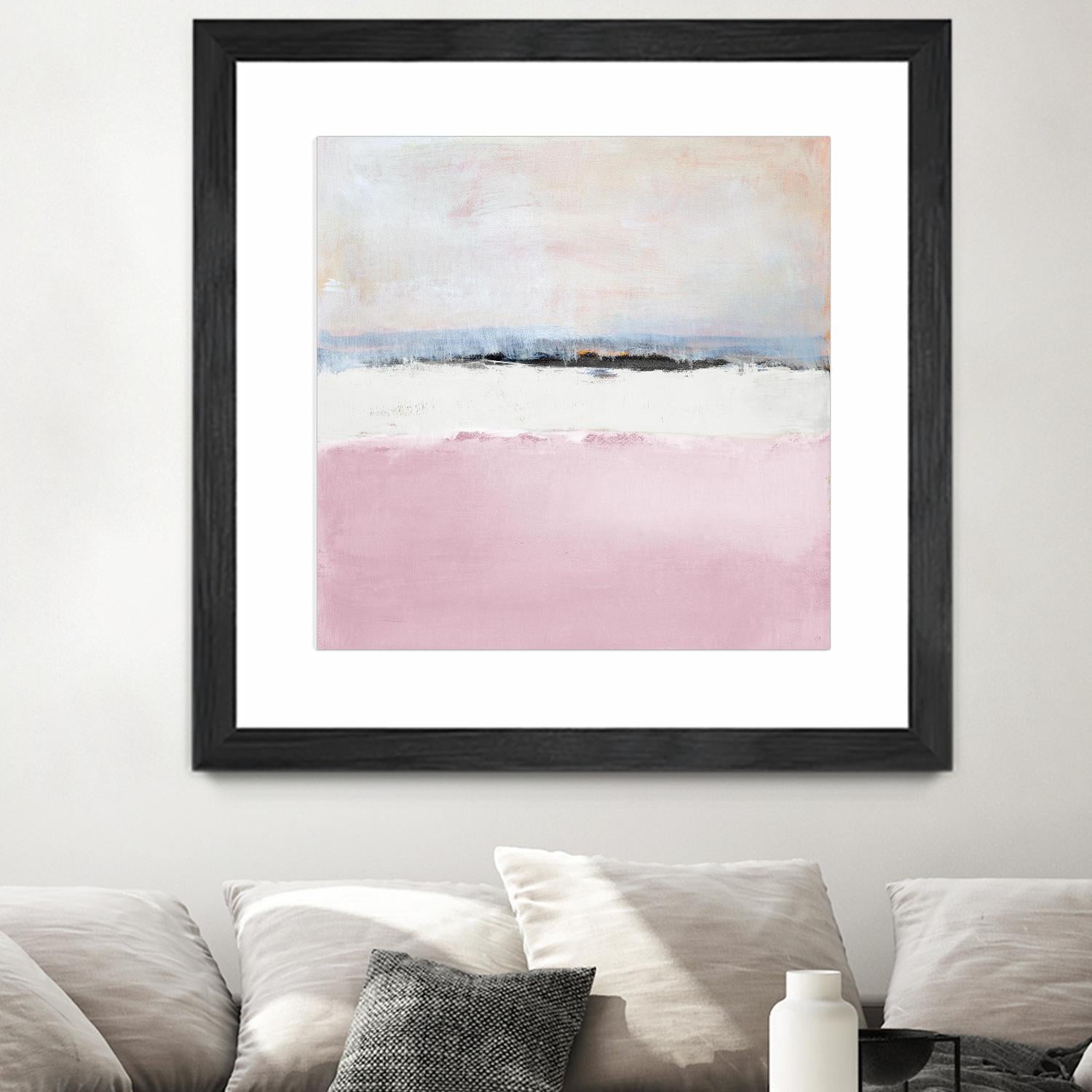 Pink Sea Abstract by Lanie Loreth on GIANT ART - pink abstract costal