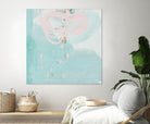 Spring Breeze Pink & Turquoise II by Patricia Pinto on GIANT ART - turquoise Abstract