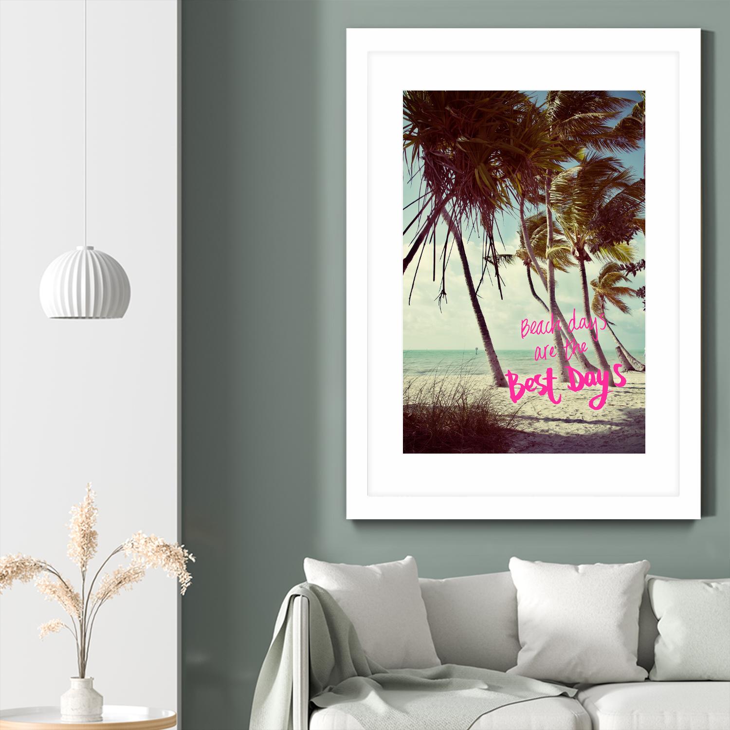 Best Beach Days by Debbie O'dell on GIANT ART - coastal typography