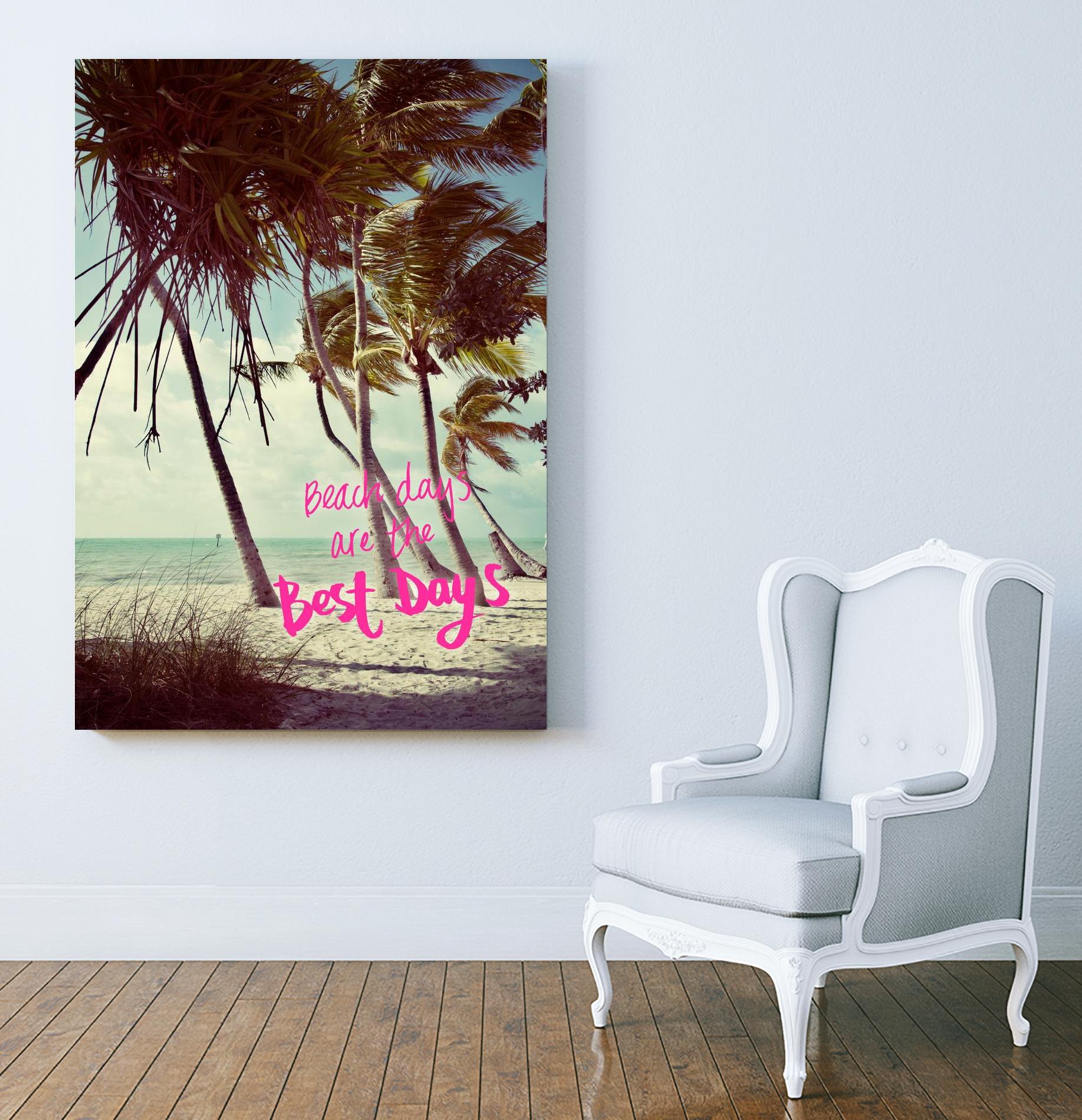 Best Beach Days by Debbie O'dell on GIANT ART - coastal typography