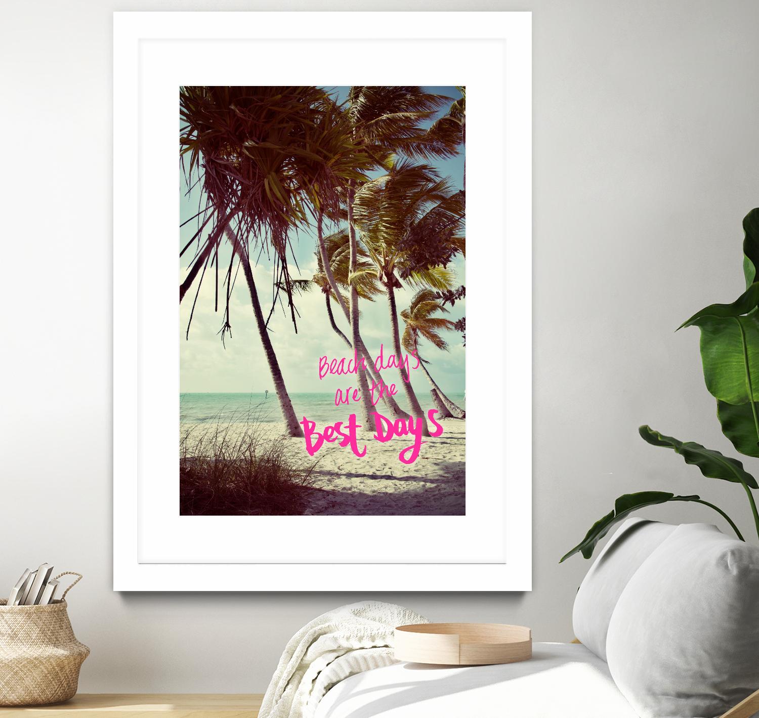 Best Beach Days by Debbie O'dell on GIANT ART - coastal typography