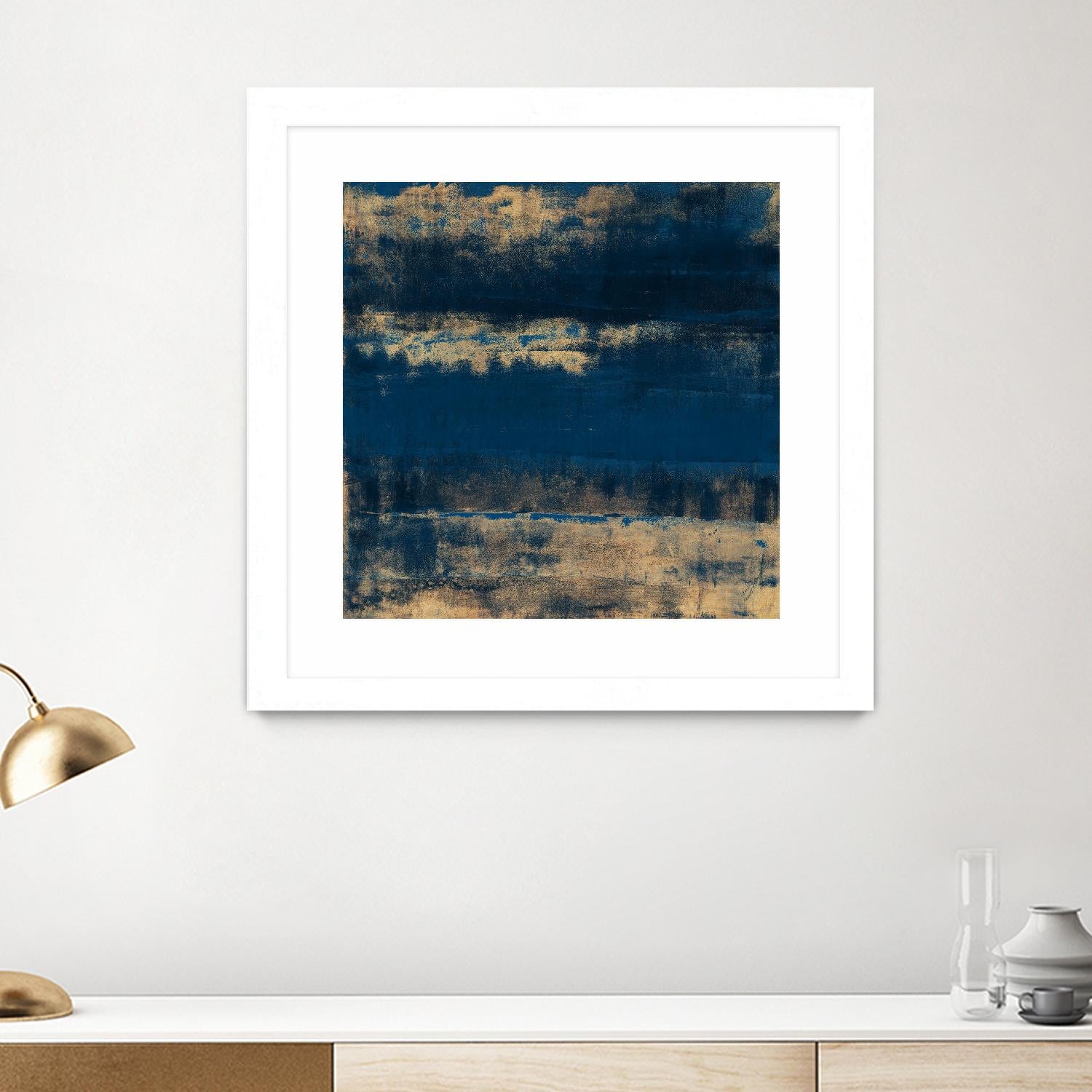 Sea Of Blue And Gold by Lanie Loreth on GIANT ART - abstract