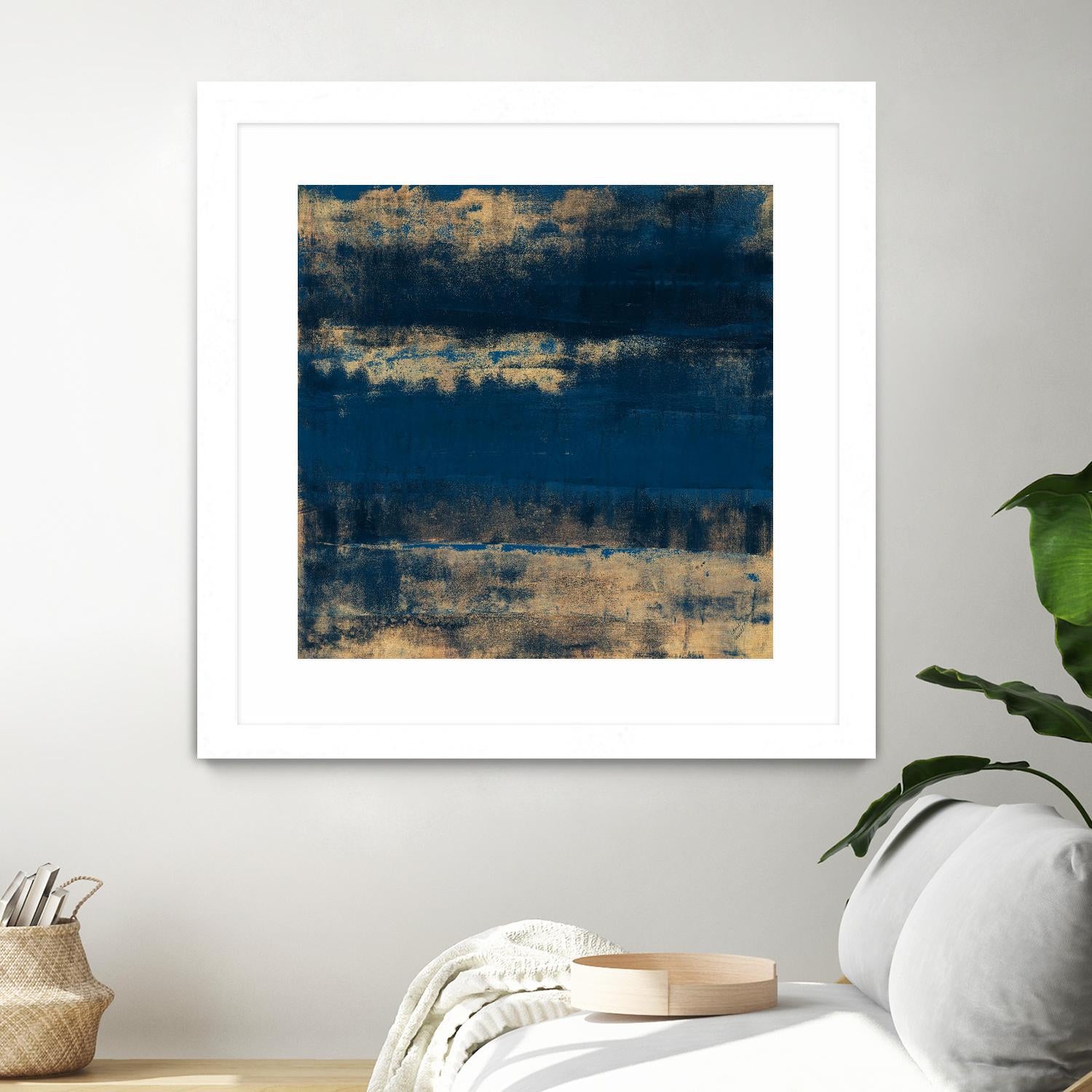 Sea Of Blue And Gold by Lanie Loreth on GIANT ART - abstract