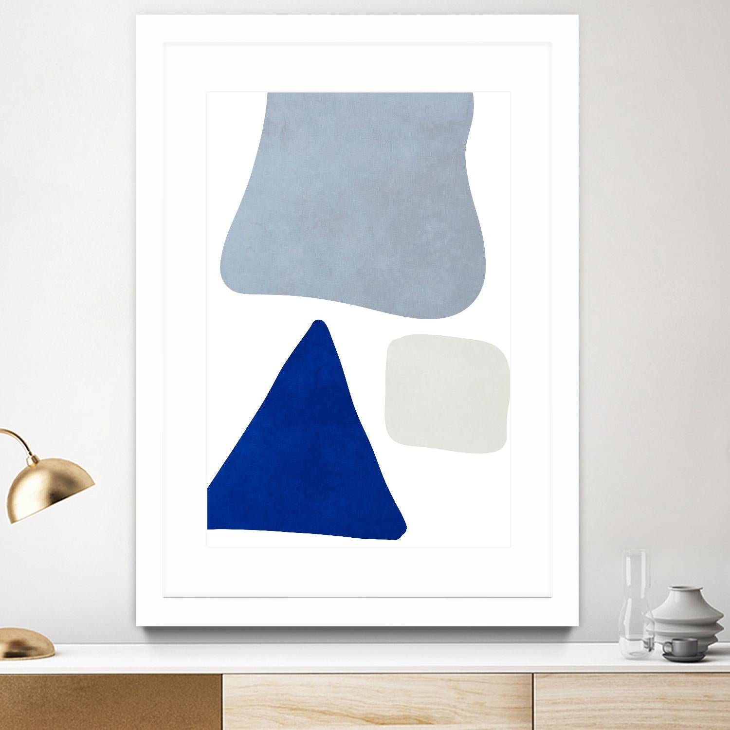 Blue Simple Shapes I by Sd Graphics Studio on GIANT ART - abstract