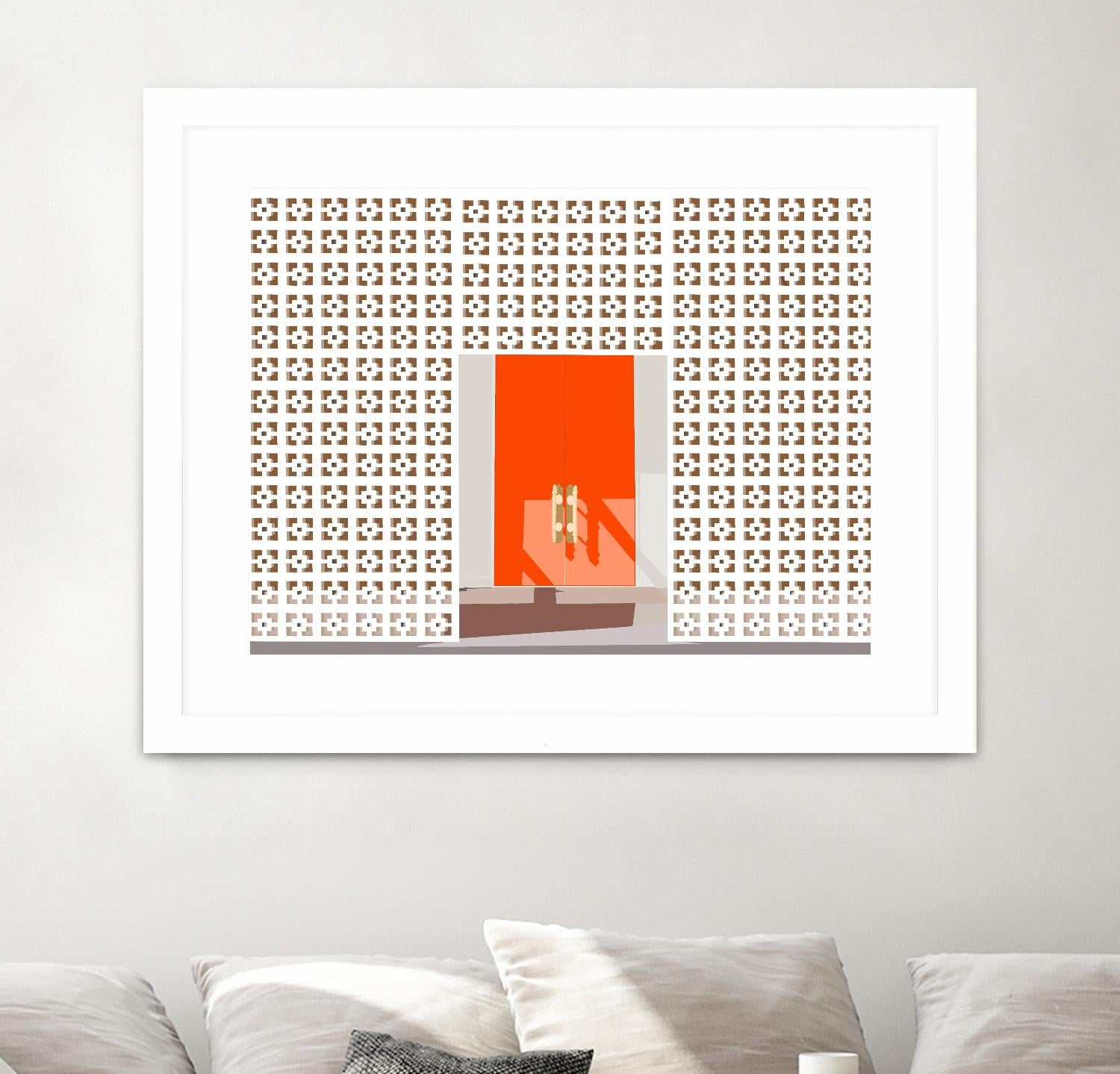 Mid Century Modern Front Door by Jen Bucheli on GIANT ART - decorative