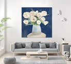 Peonies on Navy by Lanie Loreth on GIANT ART - floral