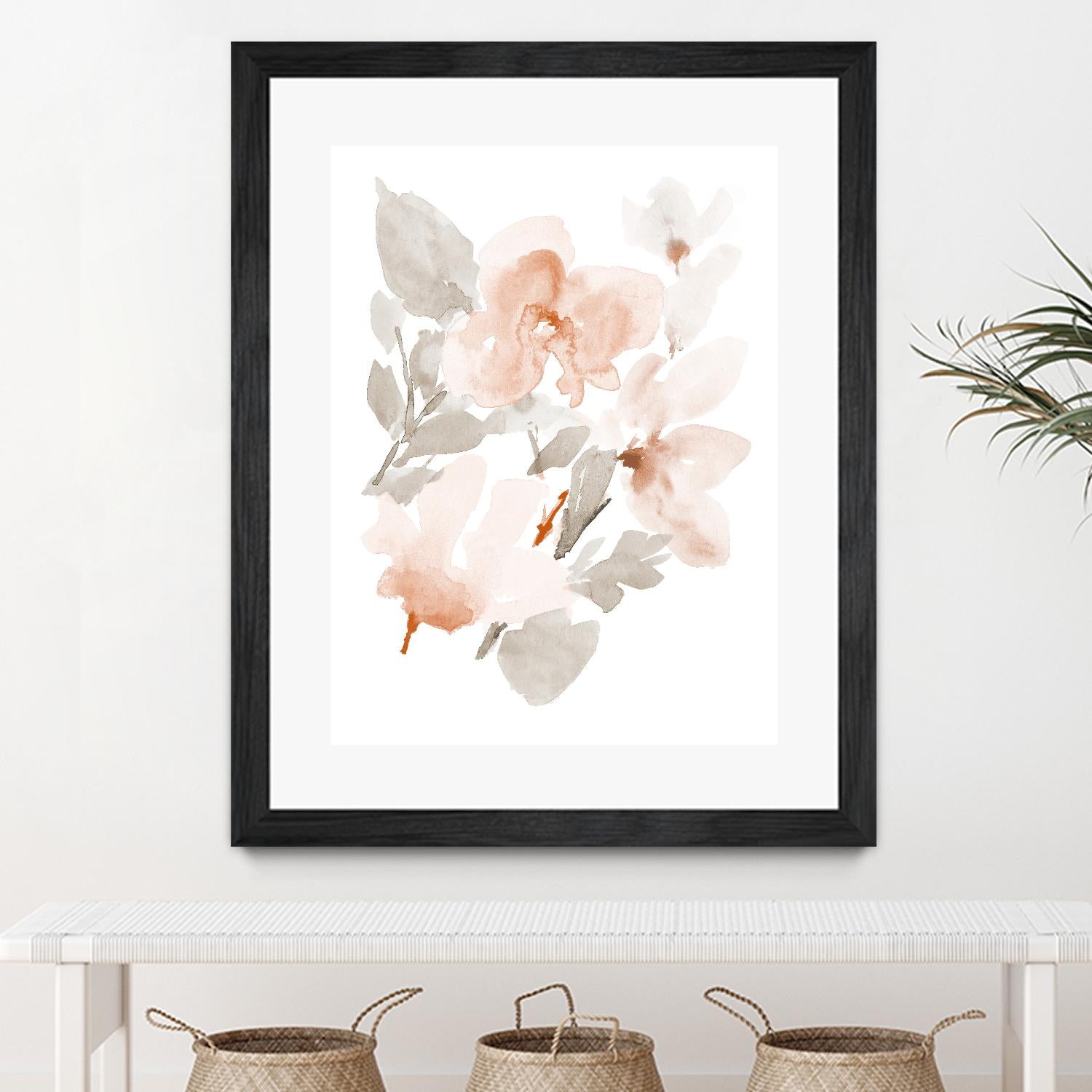 Peach Tranquil Florals II by Lanie Loreth on GIANT ART - peach floral