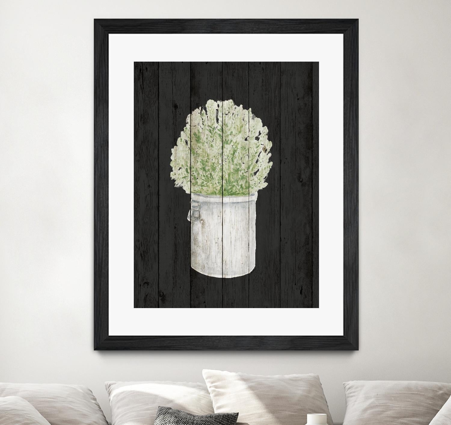 Herbs on Black Wood II by Janice Gaynor on GIANT ART - farm