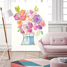 Pink and Purple Blooms II by Nola James on GIANT ART - pink floral