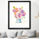 Pink and Purple Blooms II by Nola James on GIANT ART - pink floral