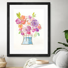 Pink and Purple Blooms II by Nola James on GIANT ART - pink floral