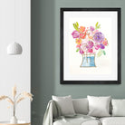 Pink and Purple Blooms II by Nola James on GIANT ART - pink floral