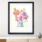 Pink and Purple Blooms II by Nola James on GIANT ART - pink floral