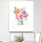 Pink and Purple Blooms II by Nola James on GIANT ART - pink floral