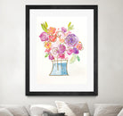 Pink and Purple Blooms II by Nola James on GIANT ART - pink floral