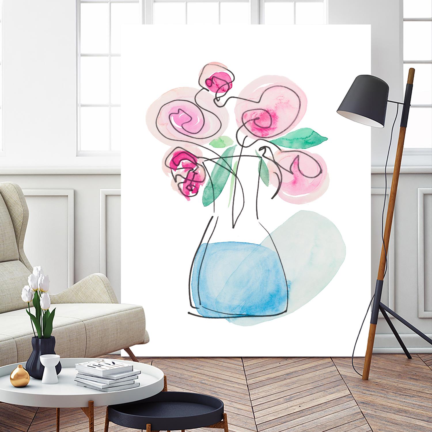 Simple Roses by Nola James on GIANT ART - multi floral