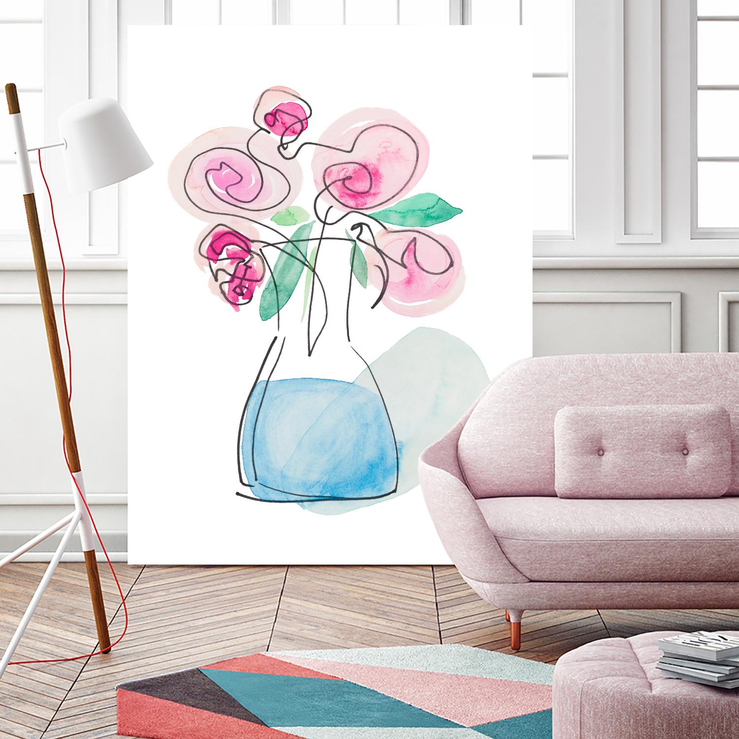 Simple Roses by Nola James on GIANT ART - multi floral