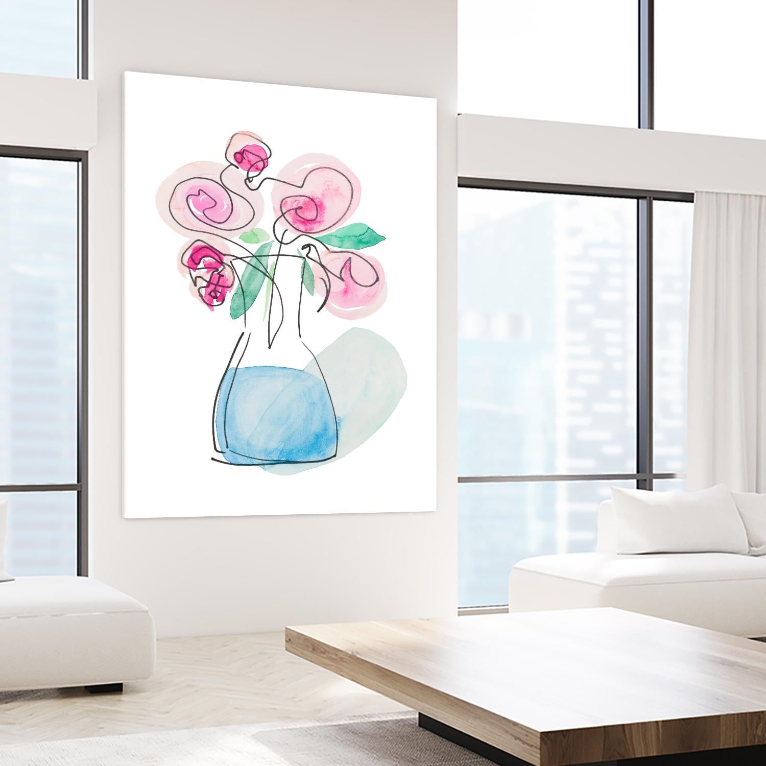 Simple Roses by Nola James on GIANT ART - multi floral