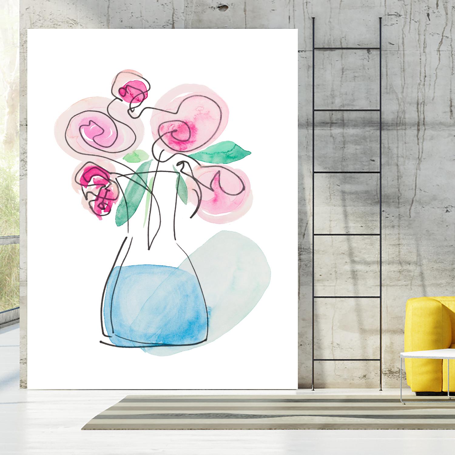 Simple Roses by Nola James on GIANT ART - multi floral
