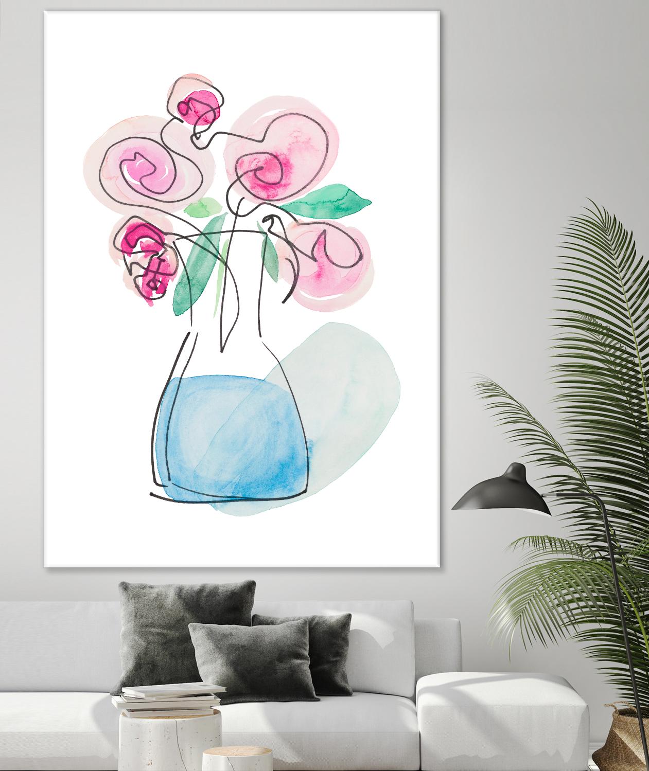 Simple Roses by Nola James on GIANT ART - multi floral