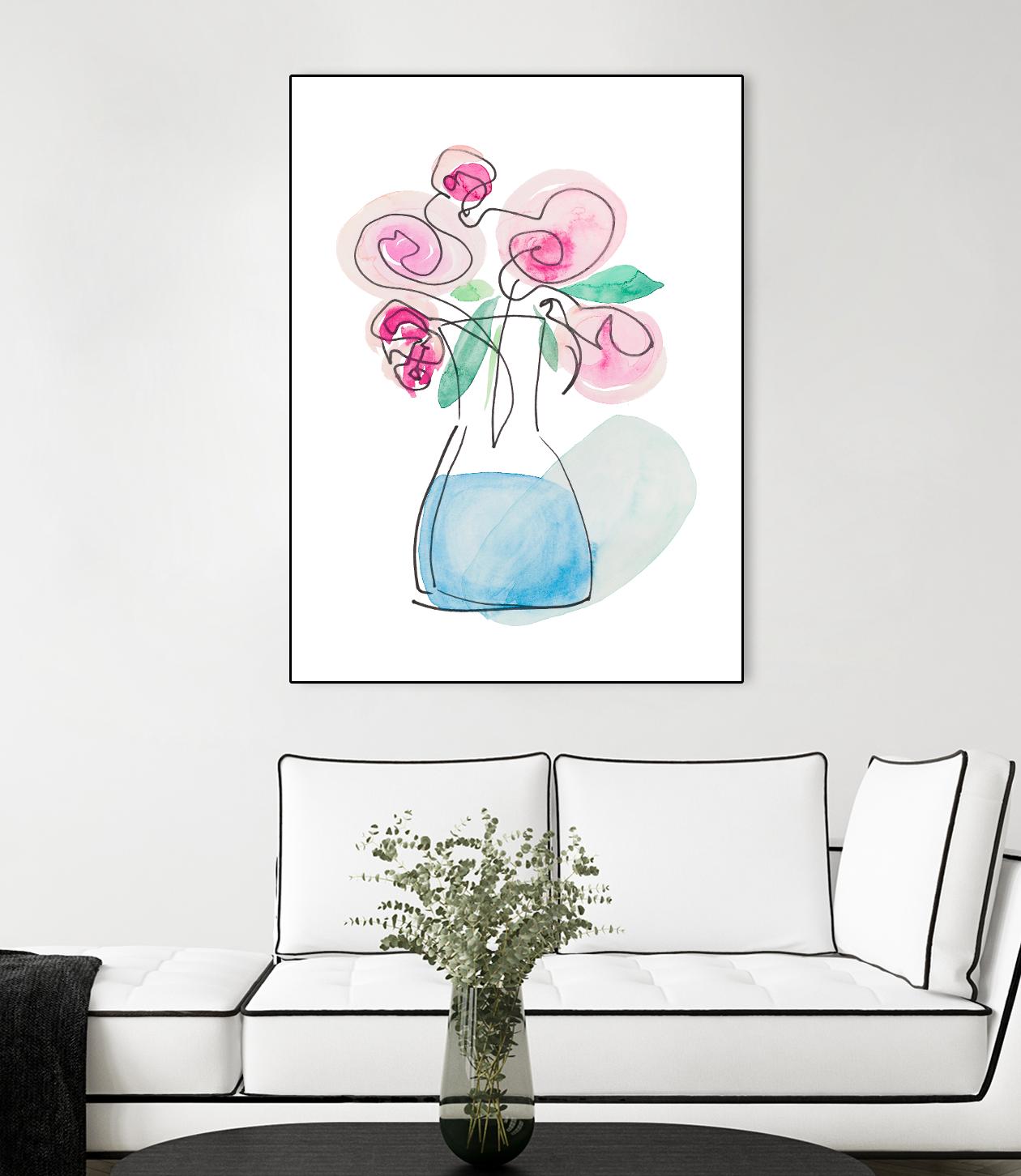 Simple Roses by Nola James on GIANT ART - multi floral
