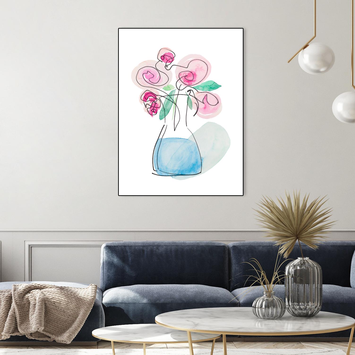 Simple Roses by Nola James on GIANT ART - multi floral