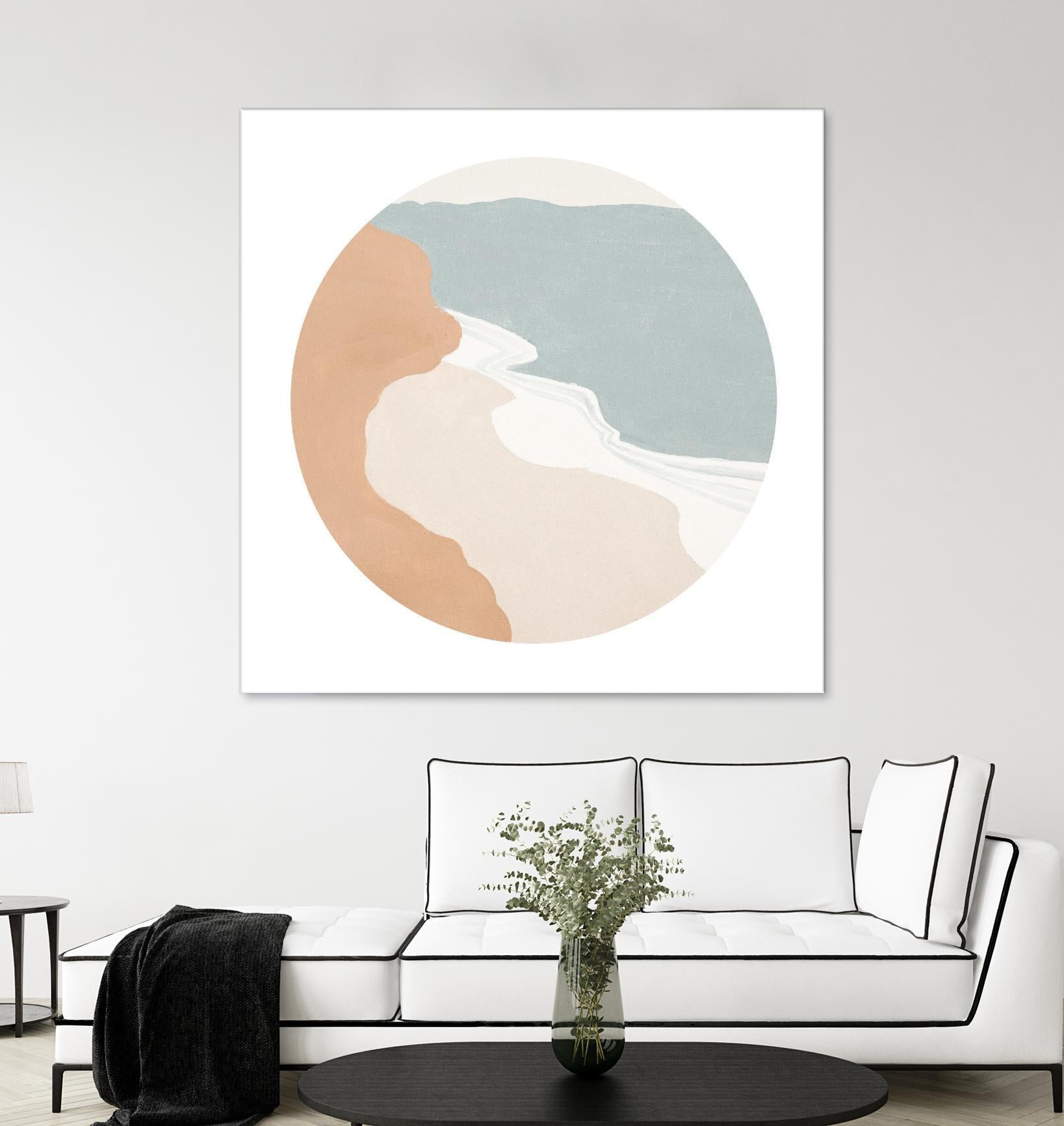Mid Century Landscape Circle I by Patricia Pinto on GIANT ART - coastal abstract