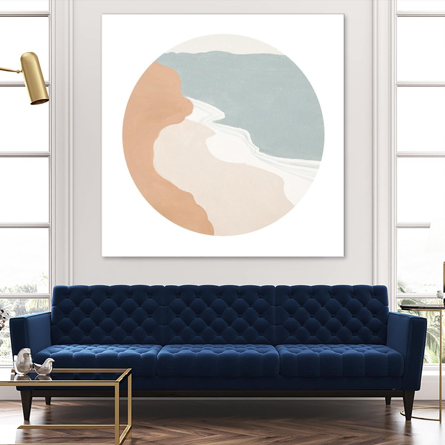 Mid Century Landscape Circle I by Patricia Pinto on GIANT ART - coastal abstract