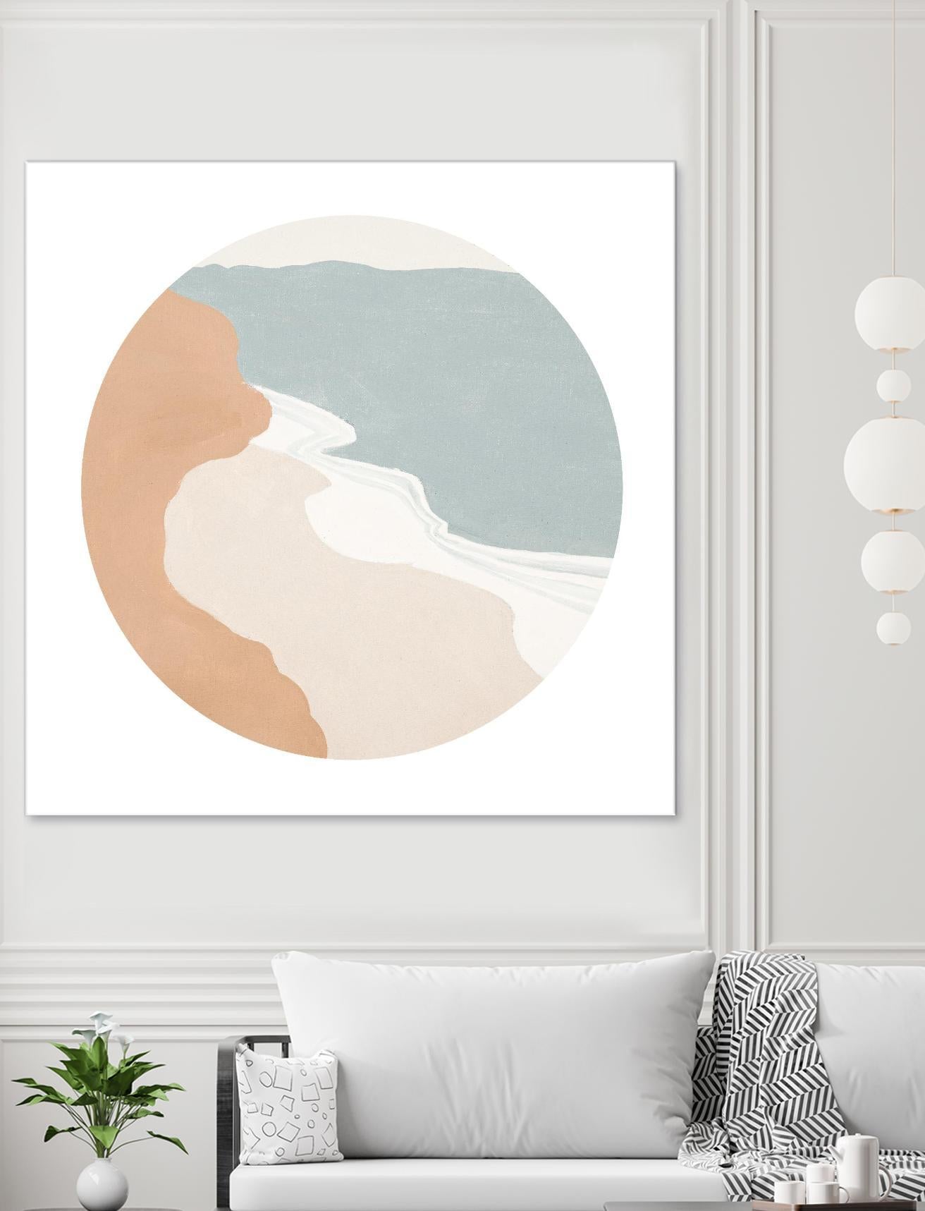 Mid Century Landscape Circle I by Patricia Pinto on GIANT ART - coastal abstract