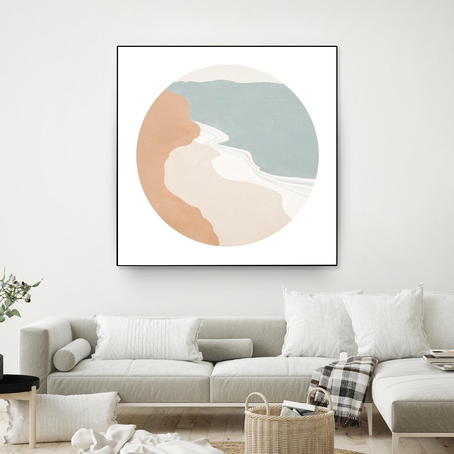 Mid Century Landscape Circle I by Patricia Pinto on GIANT ART - coastal abstract