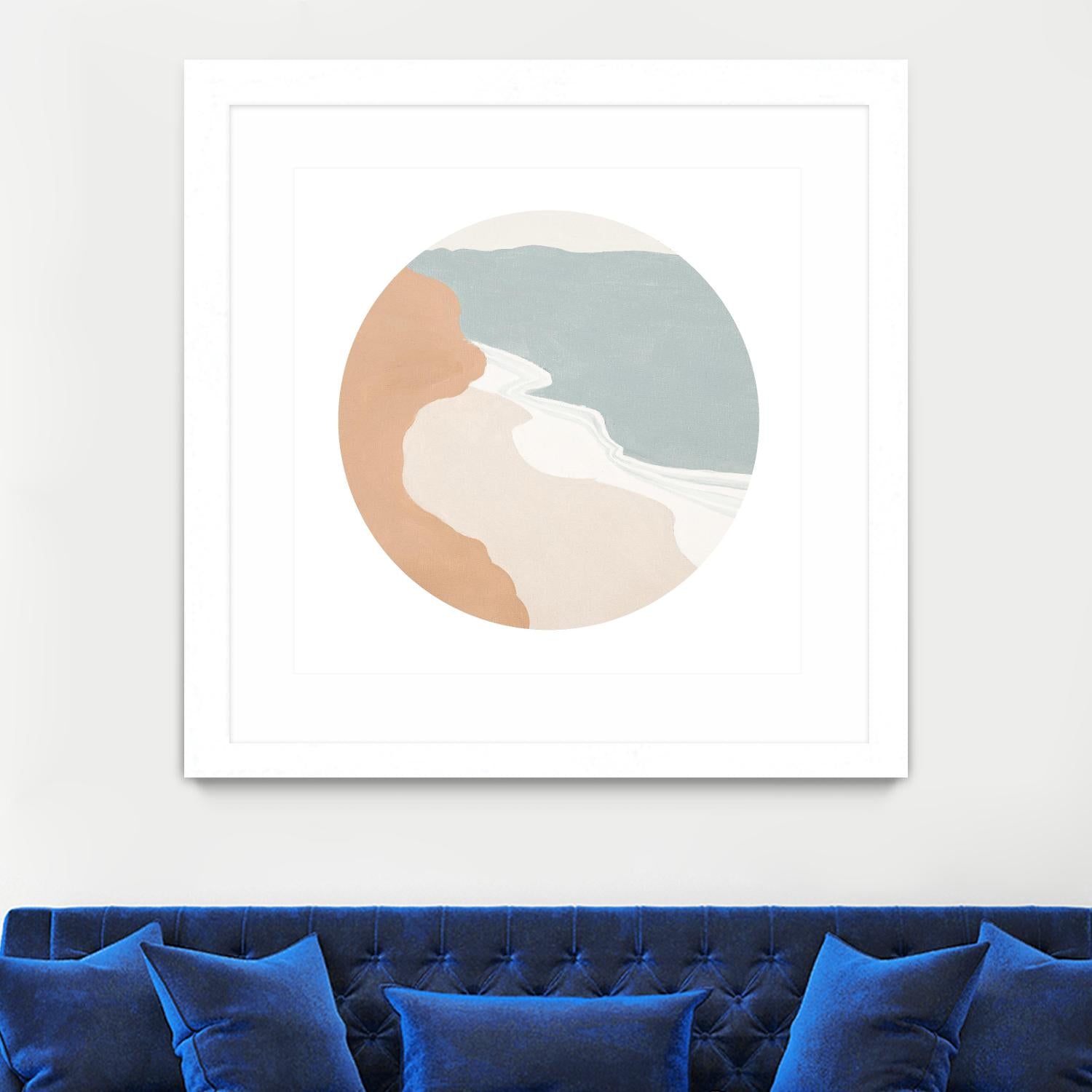 Mid Century Landscape Circle I by Patricia Pinto on GIANT ART - coastal abstract