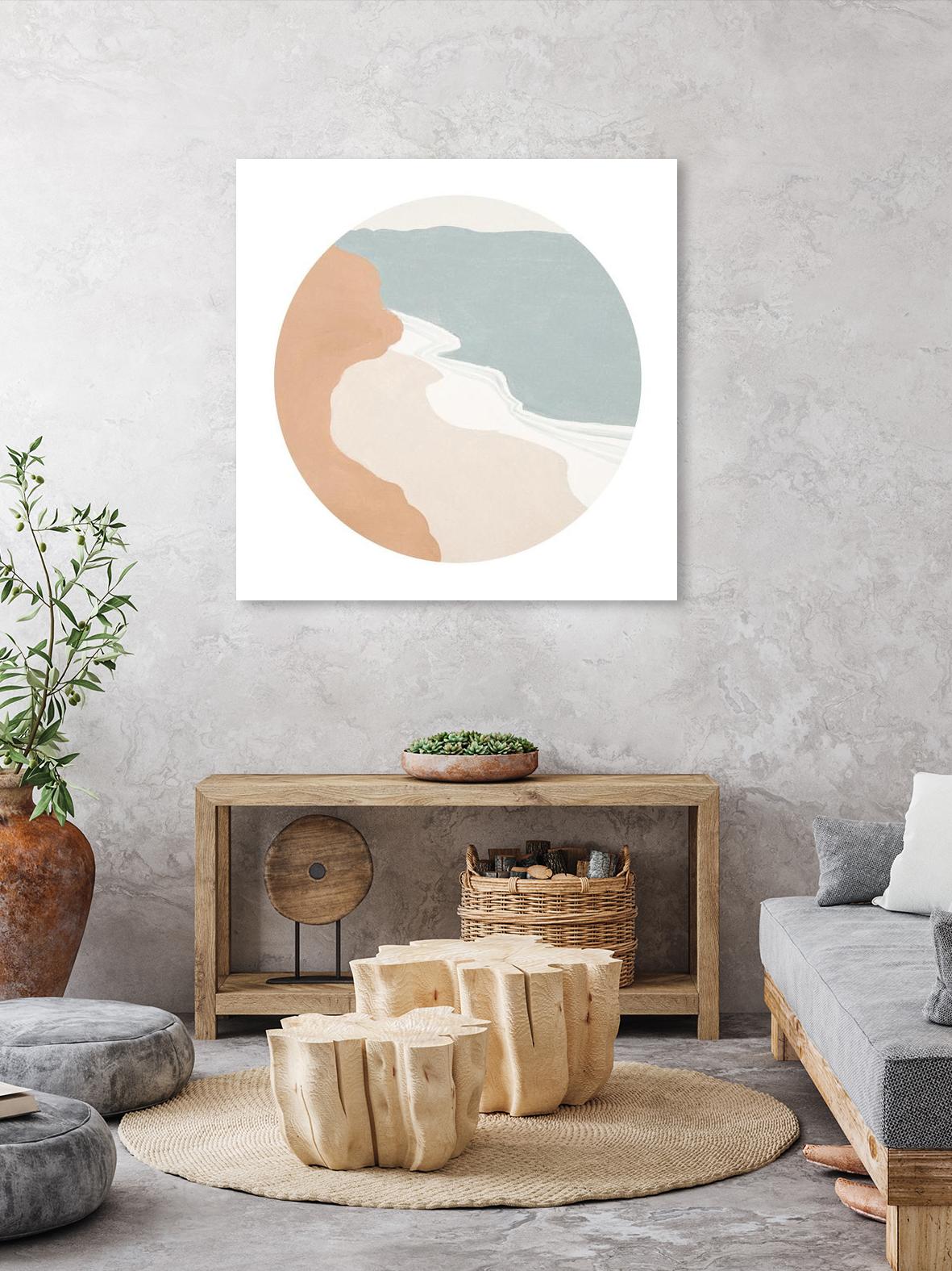 Mid Century Landscape Circle I by Patricia Pinto on GIANT ART - coastal abstract