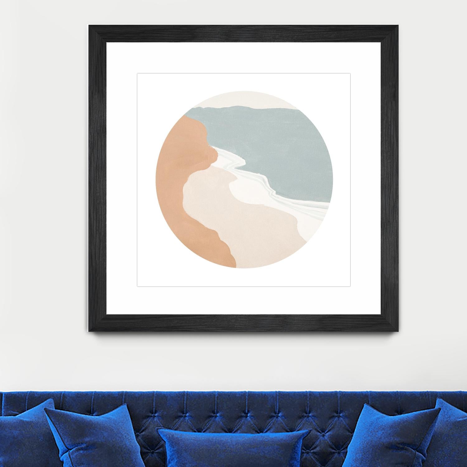 Mid Century Landscape Circle I by Patricia Pinto on GIANT ART - coastal abstract