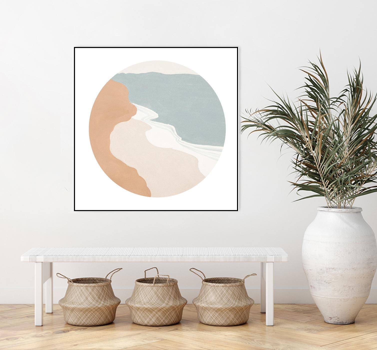 Mid Century Landscape Circle I by Patricia Pinto on GIANT ART - coastal abstract