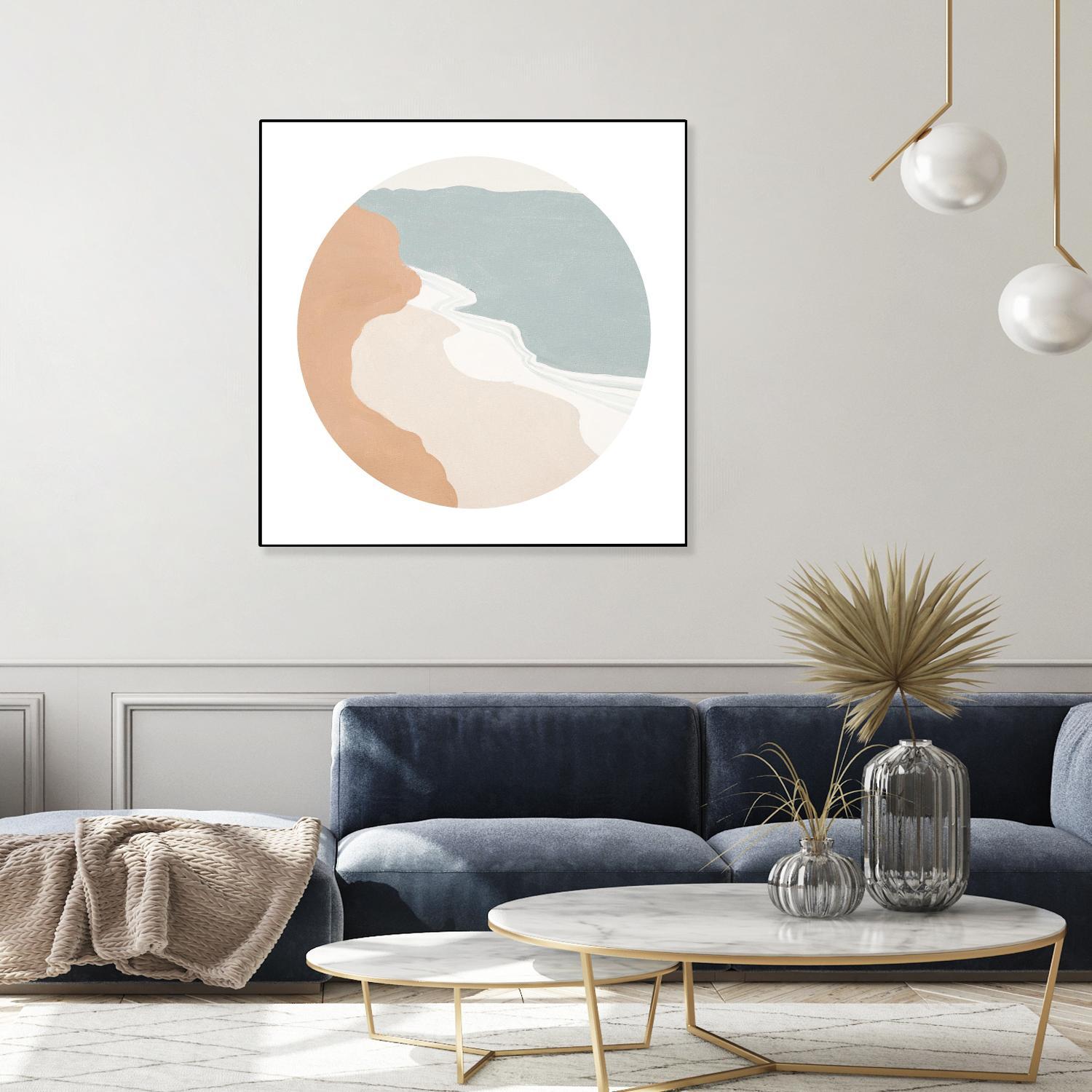 Mid Century Landscape Circle I by Patricia Pinto on GIANT ART - coastal abstract